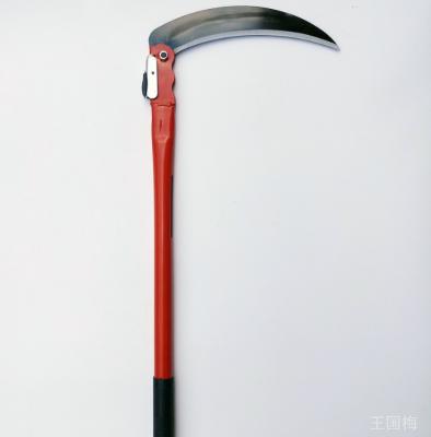 China Rustproof Long Handled Grass Sickle Garden Scythe Hand Polished 40mm Width for sale