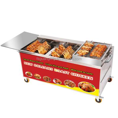 China Meat processing plants chicken roasting equipment charcoal chicken grill machine/fish roast oven for sale