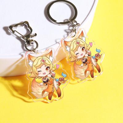 China Fashion Manufacturers Make Your Own Custom Holographic Clear Acrylic Innovative Custom Key Chain for sale