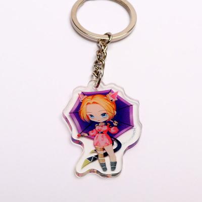 China Wholesale Fast Delivery Fast Delivery CNC Laser Cutting Creative Anime Clear Acrylic Plastic Keychains China for sale