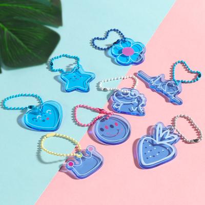 China Fashion Custom Printed Logo Cartoon Luxury Clear Epoxy Plastic Acrylic Keychains for sale