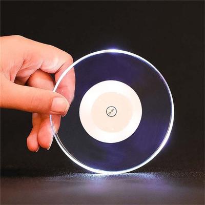 China Hot Selling Viable Multi Color LED Bright Light Bar Party Flash Acrylic Coasters for sale