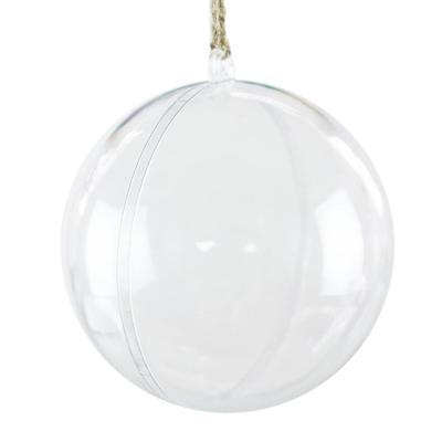 China China Transparent Openable Hollow Hanging Plastic Christmas Gift Candy Packaging Acrylic Ball Clear for sale