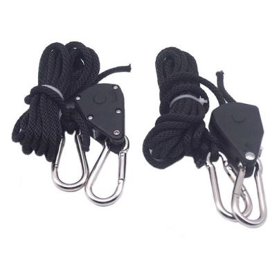 China Easily assembled heavy duty rope ratchet hanger for hoisting grow lights reflectors or other growing equipment for sale