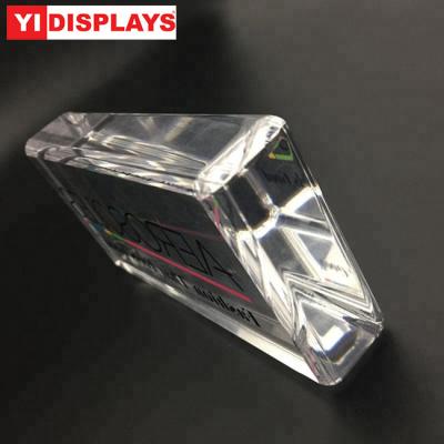 China Luxurious Clear Acrylic Block Logo Plexiglass Block Retail Store Logo Acrylic Block for sale