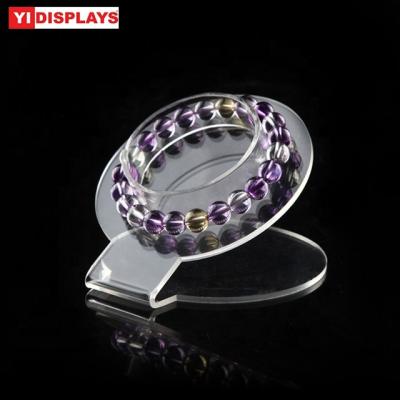 China Retail Store Acrylic Pearl Bangle Holder Headband Hair Link Bracelet Display Rack For Bangle Hairtie Watches for sale