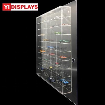 China Car Acrylic Display Cabinets Cabinet Door Acrylic Panel Car Showcase Model Retail Store Model 1/18 for sale