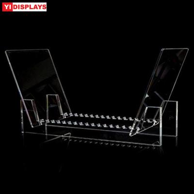 China Clear Acrylic Tabletop Display Stand Vinyl Record Holder Cd Display Stand Retail DVD Display Stand for sale