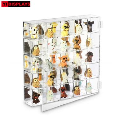 China Retail Store Display Rack Dolls Display Box Wall Mounted Acrylic Collectable Plastic Toy Showcase for sale