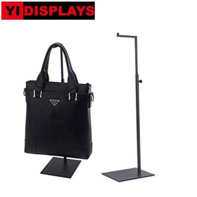 China Durable Black Metal Adjustable Handbag Display Stand Holder Bags Display Rack for sale