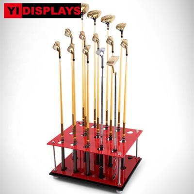 China New Luxury Acrylic Golf Club Brassie Display Rack Holder Stand Racks Rack Storage Cabinet Golf Course Supplies for sale