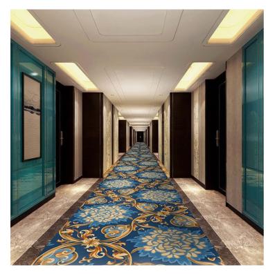 China Hall Corridor And Guest Room Non-Slip Polyester Printed Carpet Chinese Traditional Design Axminster Carpet For Hotel Banquet for sale