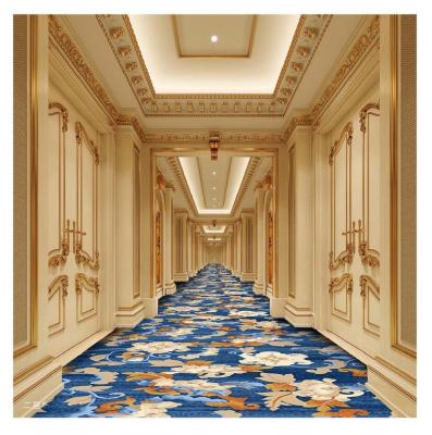 China Hall Corridor And Guest Room Non-Slip Polyester Printed Carpet Chinese Traditional Design Axminster Carpet For Hotel Banquet for sale