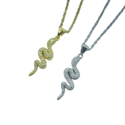 China CLASSIC Animal Snake Necklace Party Chain Party Gift Zircon Jewelry Fashion Wedding Pendant Jewelry for sale