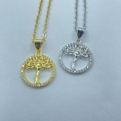 China 2022 CLASSIC Fashion Jewelry Zircon Necklace Gift Chain Wedding Party Jewelry Tree For Life for sale