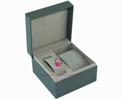 China Luxury and Free Printed Logo Luxury Manufacturer Customize Logo Cardboard Velvet Watch Packaging Box Couples Watch Box for sale