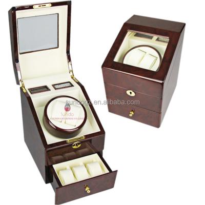 China German Imported German Imported Wooden Watch Box Winder Drawer Automatic Watch Winder Packaging Watch Box Luxury Custom Logo Automatic Storage Box for sale