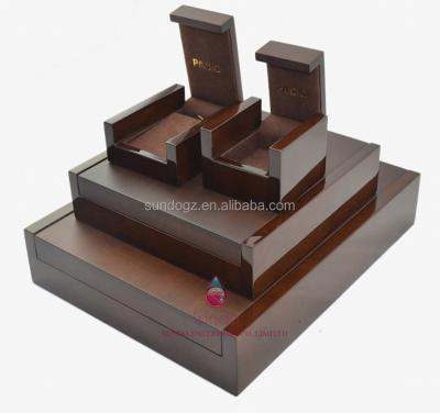 China For Jewelry Packaging Logo Printed Luxury Wooden Jewelry Matte Lacquer Real Wooden Box for sale