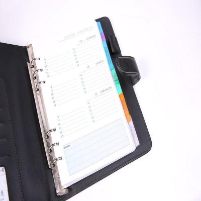 China Loose leaf leather journal diary notebook for sale