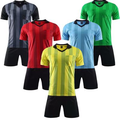 China Men's Short Sleeve Uniforms  Stripe Referee  Customize Any Logos Soccer Jersey for sale