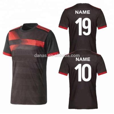 China Wholesale sublimation football jersey custom name and number soccer uniform for milan fans for sale