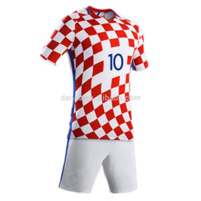 China Nuevo 2016/2017 envío gratis rojo y blanco de encargo de calidad superior euro del jersey de fútbol del equipo del club a Croacia en venta