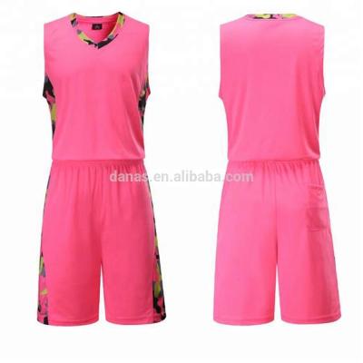 China Custom Your Own Team Men and Women Pink Basketball Jersey Uniform Design 2018 for sale