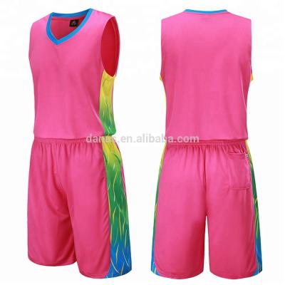 China New 2019 OEM Best Design Cheap Color Blue Basketball Jersey Uniform for sale