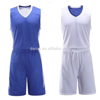 China New Summer Custom Short Sleeve Basketball Jersey Design Reversible for sale