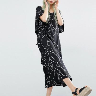 China Wochentag-Kimono-Kleid mit Druck-Entwurfs-Damen-Kimono-Großhandel zu verkaufen