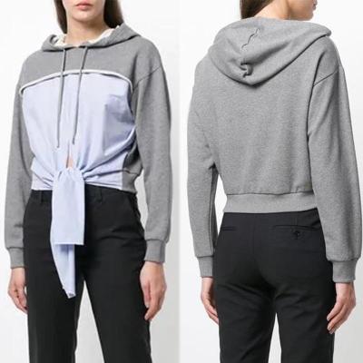 Cina Magliette felpate su ordinazione di maglie con cappuccio della parte anteriore del legame per le donne in vendita