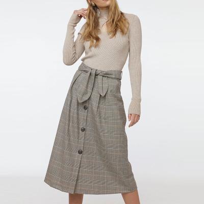 Chine Haute jupe de plaid du Midi de tartan de Waisted pour des femmes à vendre