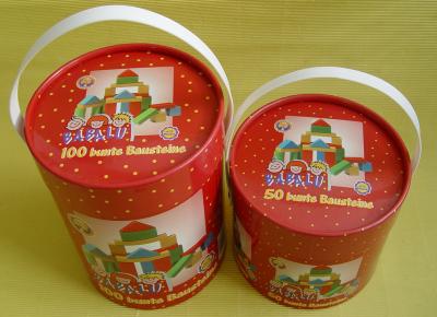 China Paper Toy Models, Round Tube Cardboard Paper Bucket for Packaging Toys and Blocks for sale