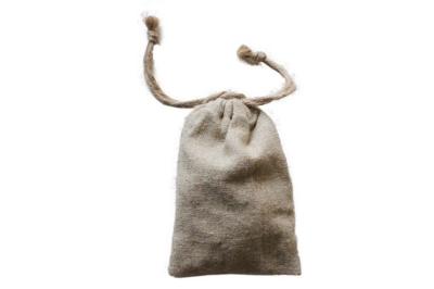 China Customized Design Jute Drawstring Pouch , Fast Food Packaging Bag for sale