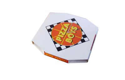 China Customized Empty Recycling Pizza Boxes 250gsm / Corrugated Kraft Paper Boxes for sale