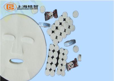 China Hygienische Maske des komprimierten Papiers des Rayons 45GSM Gesichtsmasken-Blatt 100% im Weiß zu verkaufen