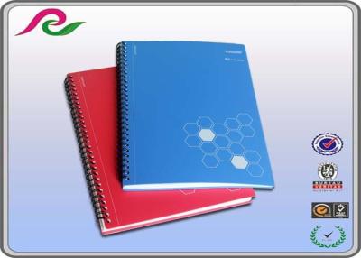 China blue / red PP Cover Spiral Bound Notebooks for business office writting for sale