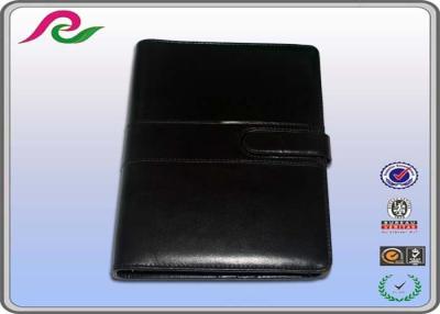 China PU cover business loose leaf notebook , black hard cover notebooks for sale