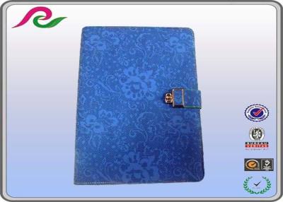 China A5 blue office meeting loose leaf PU leather cover notebook 120 sheets for sale