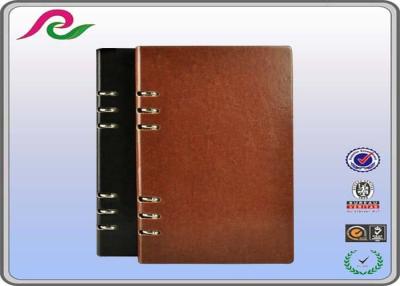 China PDF / CDR PU leather cover loose leaf notebook 220 sheets with button for sale