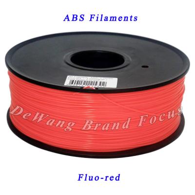 China FluoRed 3D Printer Filaments ABS Consumables 1.75mm Plastic Rubber Material for sale