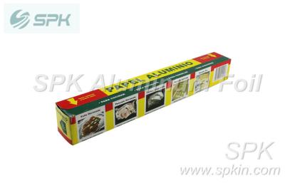 China Food grade household aluminum foil roll in food packing with color box package for sale