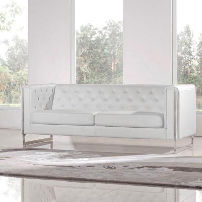 China Sectional White Sofa 2 Seater Stainless Steel Hotel Lobby Wedding Sofa Classic Multiplayer Sofa for sale