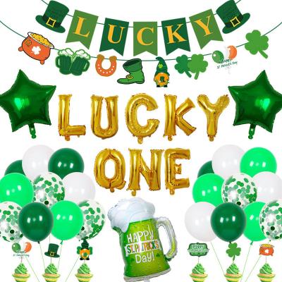 China Modern Wholesale Irish Festival Balloon Set Party Decoration Supplies For St. Patrick's Day Foil Balloon for sale