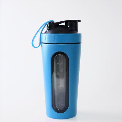 China Custom Logo Wholesale Sublimation 304 Stainless Steel Sports Protein Gym Water Shaker Bottle Stocked Shaker Cup 750ml for sale