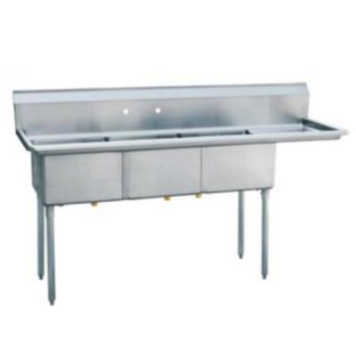 China 18GA.16GA or 14GA. NSF SK24-3-L24 And Approval Two Compartments Stainless Steel Commercial Kitchen Sink for sale