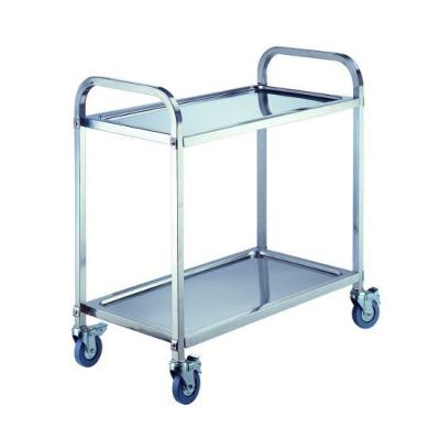 China A1002 2 Tiers Tools Hand Cart Shape Storage Cart Square Tube Square Tube Serving Cart And Heavy Duty Restaurant Food Carts 850X450XH900 Mm for sale