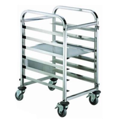 China A1054B Stainless Steel Single Row 10 Layers Rack Bake Trolley 470x620xH1300 Mm Pan Rack for sale