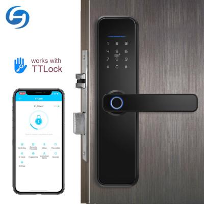 China Desktop Huiyou Fingerprint App Password Access X5 Keyless Smart Keypad Lock With Mechanical Keys for sale