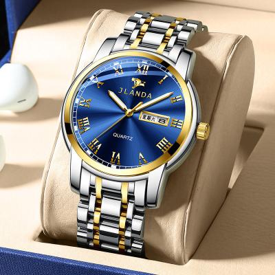 China Auto Date stainless steel luxury waterproof quartz oem brand hands wristwatches custom logo wrist watch men for sale